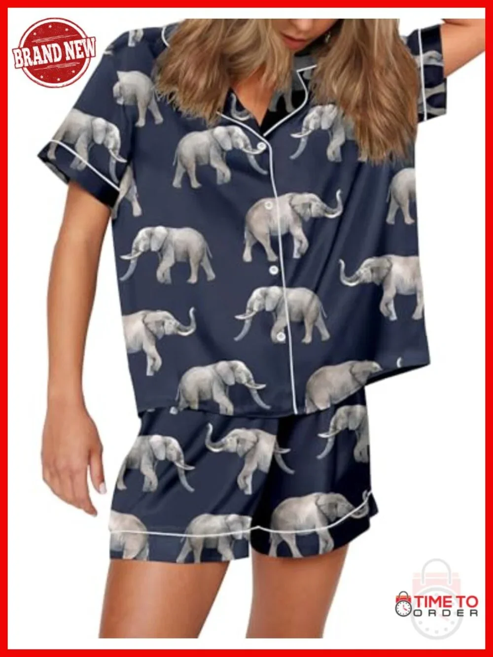 Satin Pajamas for Women 2 Piece Short Sleeve Shorts Sleep Set